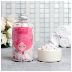 Расслабляющая соль для ванны "Вдохновляй красотой", с лепестками розы, 370 г Beauty Fox