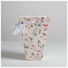 Переноска для цветов на лентах Flowers, 17 х 25 х 9 см Дарите счастье