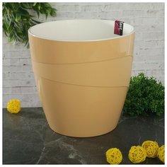 Кашпо для цветов со вставкой «Грация», 4,5 л, цвет кремовый Plast Avenue