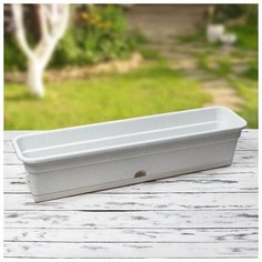 Ящик балконный для цветов, 80 см, цвет мрамор Darel Plastic