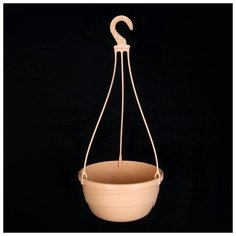 Кашпо с прикорневым поливом «Мальва» 4,7 л, цвет кремовый, подвес В подарок Plast Avenue