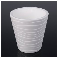 Кашпо со вставкой «Валенсия», 2 л, цвет белый Plast Avenue