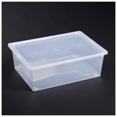 Ящик для хранения с крышкой 25 л, 53×37×18 см, цвет прозрачный Idea (М Пластика)