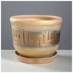 Цветочный горшок "Греция", коричневый, керамика, 3.5 л
