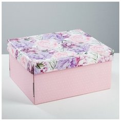 Коробка складная «Цветочная сказка», 31,2 х 25,6 х 16,1 см Дарите счастье