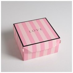 Коробка складная «Розовая», 17 × 9 × 17 см Дарите счастье
