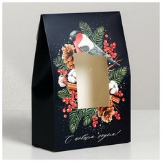 Коробка складная «С новым годом!», 15 × 7 × 22 см Дарите счастье