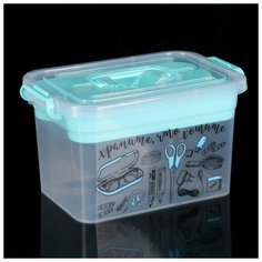 Контейнер для хранения с крышкой и вкладышем «Важные мелочи», 6,5 л, 27,5×30×19,5 см, цвет микс Полимербыт