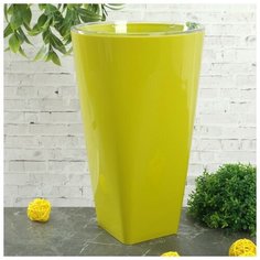 Кашпо со вставкой «Грейс», 2,7 л (1,5 л), цвет салатовый Plast Avenue