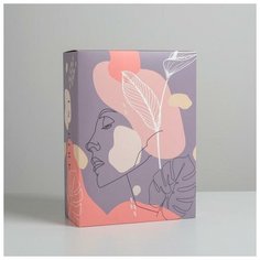 Коробка складная «Силуэт», 22 × 30 × 10 см Дарите счастье