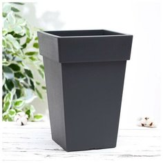 Кашпо со вставкой «Тубус», 7,5 л, цвет графитовый Idea (М Пластика)