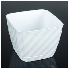 Кашпо «Классика», 1 л, цвет белый Сибполимер