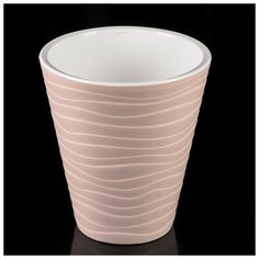 Кашпо для цветов со вставкой «Валенсия», 5,2 л, цвет жемчужный Plast Avenue