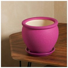 Горшок для цветов "Вьетнам" шёлк, фуксия, керамика, 5 л Oriana