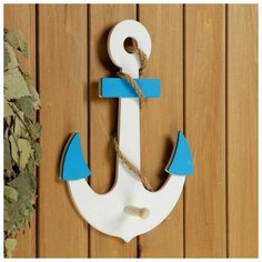 Вешалка «Якорь» белый 36х20х6см Добропаровъ