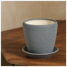 Горшок для цветов "Грация", шёлк, металлик, керамика, 1.2 л Oriana