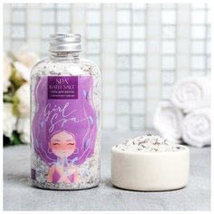 Расслабляющая соль для ванны "Girl Spa", с лепестками лаванды, 370 г Beauty Fox