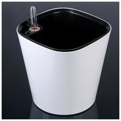 Кашпо с автополивом «Комфорт», 2,7 л (вставка 2 л), цвет белый Техоснастка