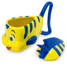 Кружка 3D с крышкой Disney The Little Mermaid Flounder 230ml ABYMUG564