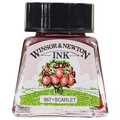 Тушь для рисования Winsor&Newton алый, стеклянный флакон, 14 мл (1005601)