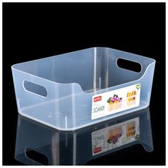 Корзина для хранения Scandi, 3,1 л, 24×17×9 см, цвет прозрачный Econova