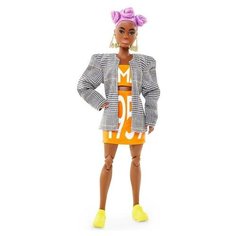 Кукла «Барби» темнокожая в платье и пиджаке, серия BMR1959 Mattel