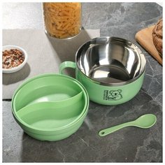 Термо ланч- бокс с ложкой "Ни в чем себе не отказывай", 1200 мл Svoboda Voli