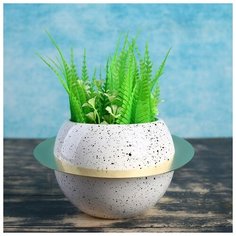 Кашпо керамическое "Юпитер" белое 11*9см Take It Easy