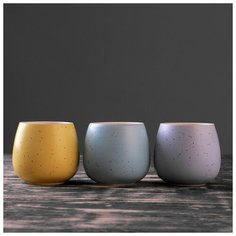 Кашпо керамическое "Круглое" 8*8*8 см. микс Take It Easy