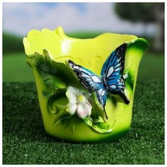 Фигурное кашпо "Бабочка" малая 16х14см Хорошие сувениры