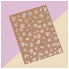 Наклейки для ногтей «Цветы флуоресцентные Queen Fair