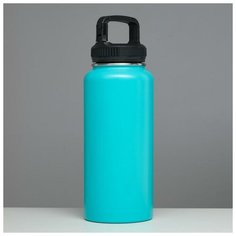 Термос "Турист" 1 л, сохраняет тепло 24 ч, крышка карабин, голубой Take It Easy