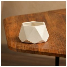 Кашпо "Оригами", белое, керамика, 0.2 л