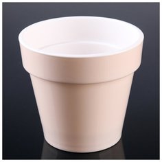 Кашпо со вставкой «Порто», 1 л, цвет жемчужный Plast Avenue