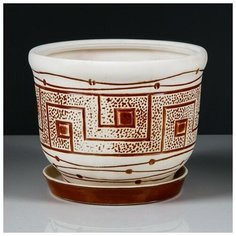Цветочный горшок "Греческий", под шамот, керамика, 3.5 л