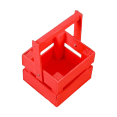 Кашпо Дарим красиво Однушка Лайт ручка складная 12 x 11 x 9 см красный