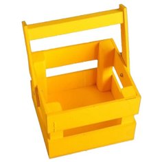 Кашпо Дарим красиво Однушка Лайт ручка складная, 12×11×9 см желтый
