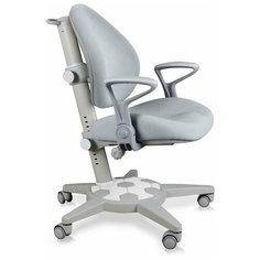 Детское кресло ErgoKids Jasper Multicolor обивка серая + розовый и голубой чехол