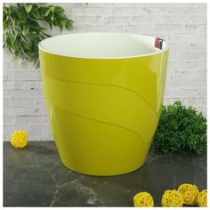 Кашпо для цветов со вставкой «Грация», 4,5 л, цвет фисташковый Plast Avenue