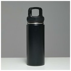 Термос "Турист" 550 мл, сохраняет тепло 24 ч, крышка карабин, чёрный Take It Easy