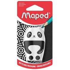 Точилка 1 отверстие с контейнером дизайн Maped SHAKKY ассорти, в блистере