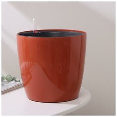 Кашпо с автополивом «Комфорт», 5,5 л (вставка 4,5 л), цвет глина Техоснастка