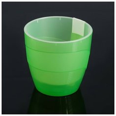 Кашпо со вставкой «Грация», 1,2 л, цвет зелёный Plast Avenue