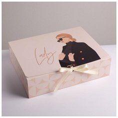 Коробка складная подарочная «Нежность», 31 × 24,5 × 9 см Дарите счастье