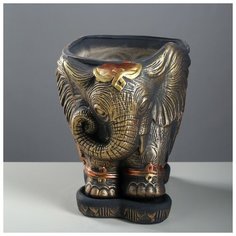 Цветочный горшок "Слон", медь, 11 л Керамика ручной работы