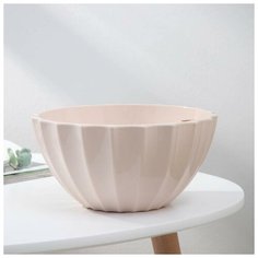 Кашпо с автополивом «Ракушка», 3,4 л, цвет жемчужный Plast Avenue