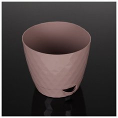 Кашпо с прикорневым поливом «Румба», 1 л, цвет коричневый Plast Avenue