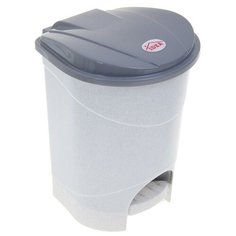Контейнер для мусора с педалью, 7 л, цвет мраморный Idea (М Пластика)