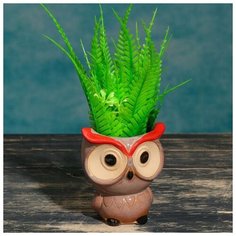 Кашпо фигурное "Совенок", серое 6,5*5*7,5см Take It Easy