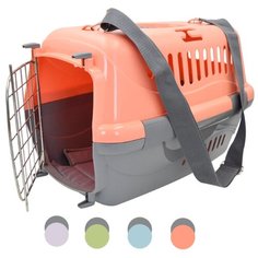 Переноска "Турне" с металлической дверцей 48х32х32 см (коврик + ремень) Zo Oexpress